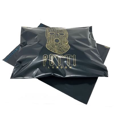 Black and Gold Printed Mailing Bag