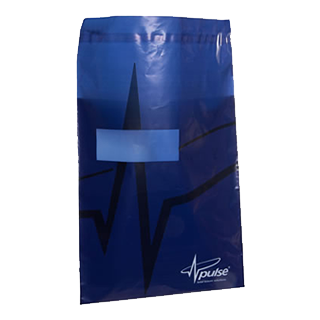 Blue Printed Mailing Bag with Address Window