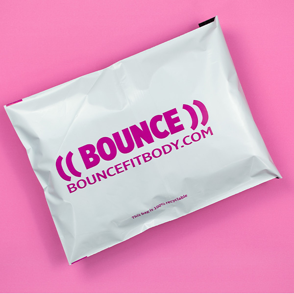 White and pink printed eCommerce Bag