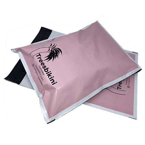 Pink Printed Mailing Bag with Black Logo Pink Printed Mailing Bag with Black Logo