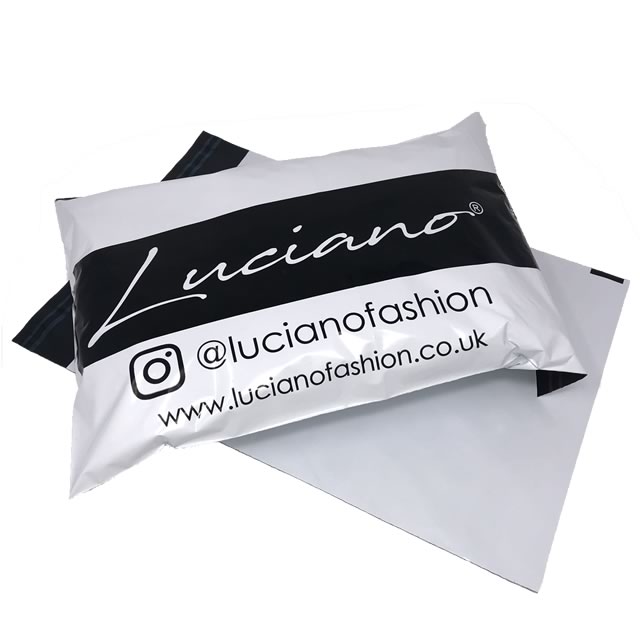Custom Postage Bag with Stripe